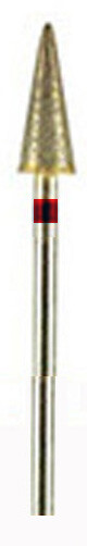 DIAMOND BUR, SINTERED, X-fine 600 grit 2.34mm mandrel(hp)Cone, pointed 13x5mm