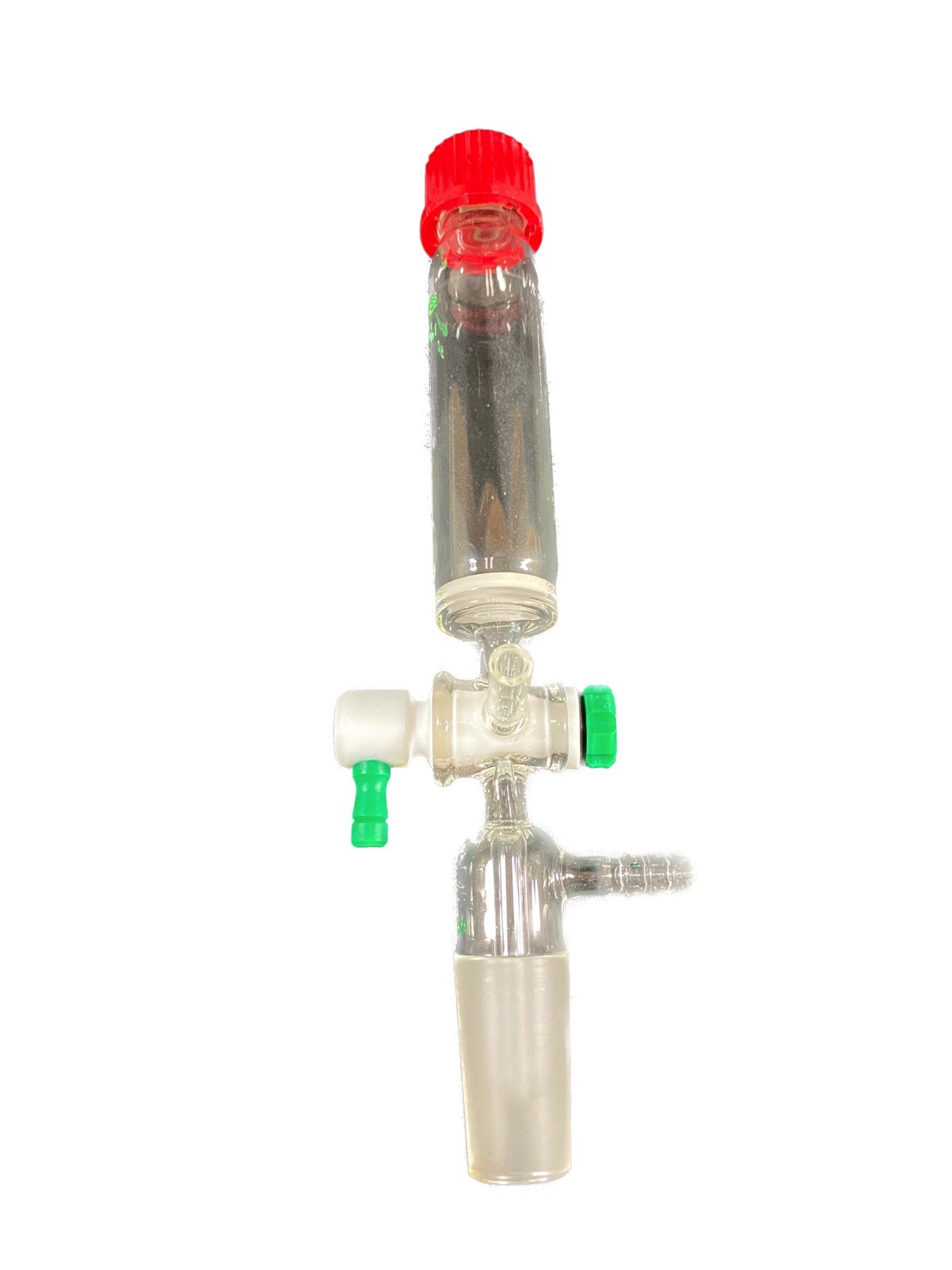CHEMGLASS Glass 50mL M Frit 24/40 Solid Phase Peptide Synthesis Vessel Chipped