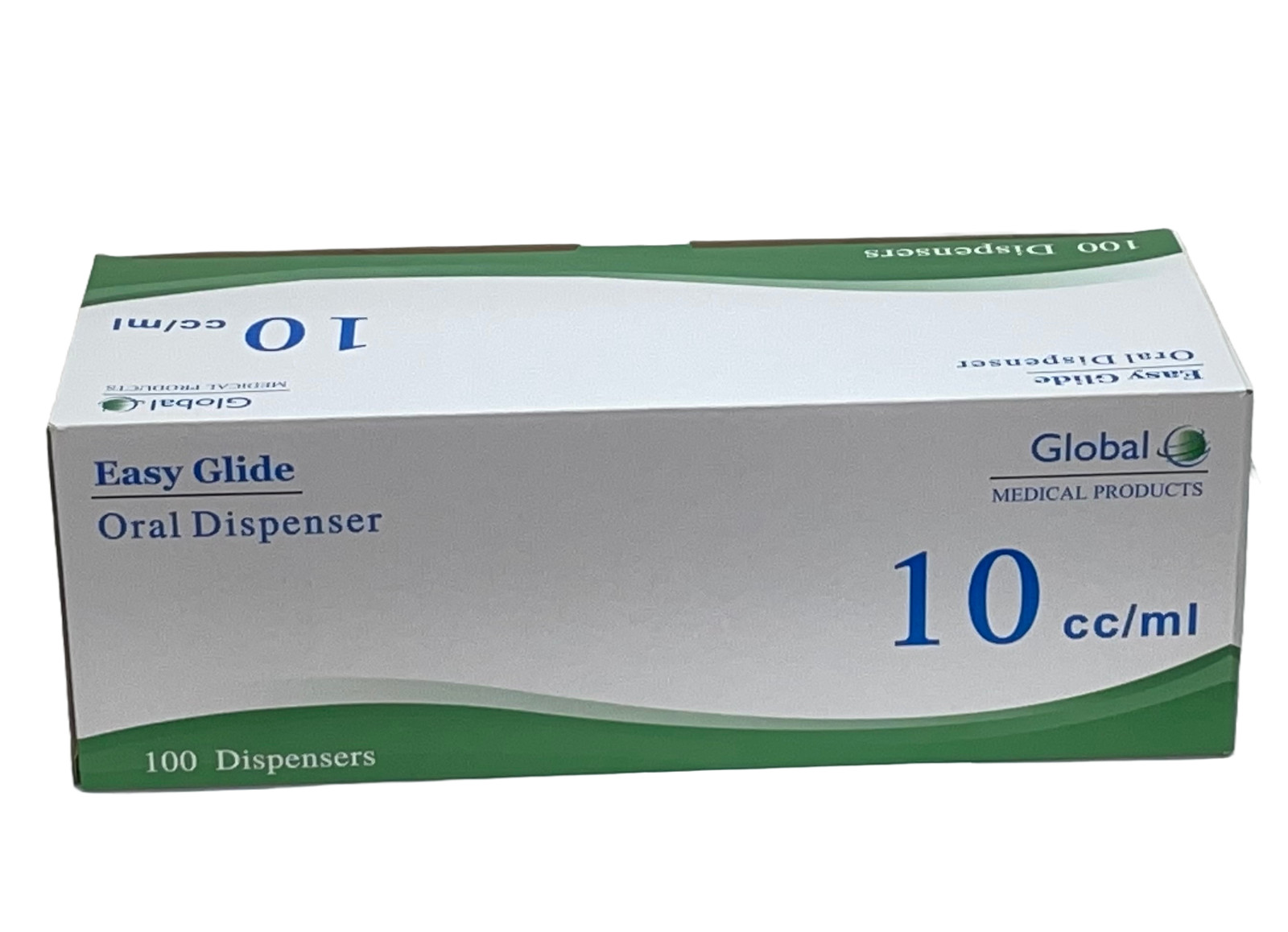 Easy Glide 10ml 10cc Oral Syringe, Sterile, Caps Included, 50 Pack
