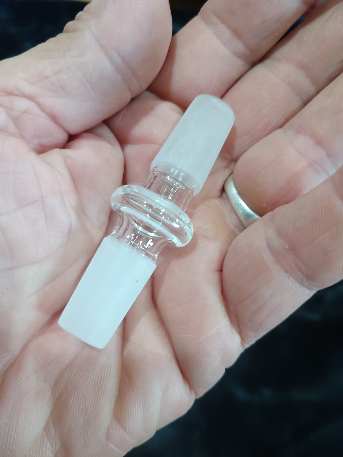 Glass Adapter Slide Bowl Extension Expander Connector 14mm MALE to 14mm MALE