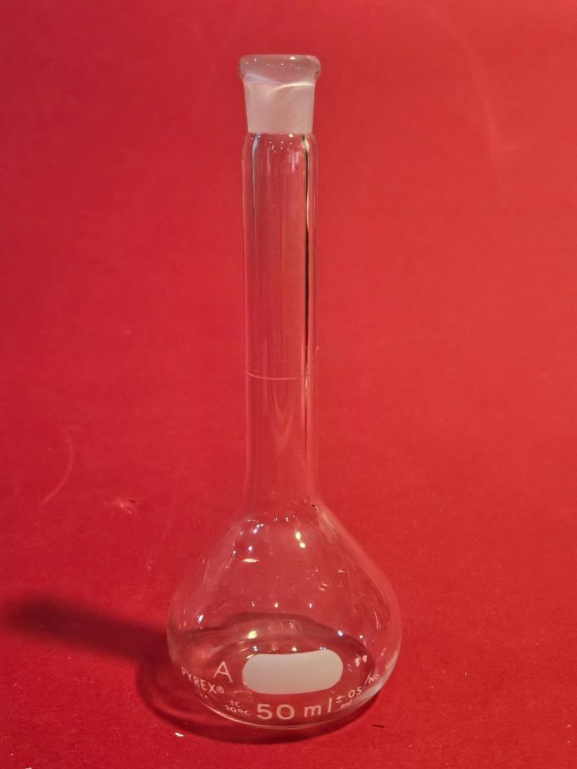 Pyrex 5640-50 50ML Volumetric Flask Class A With Stopper 549D