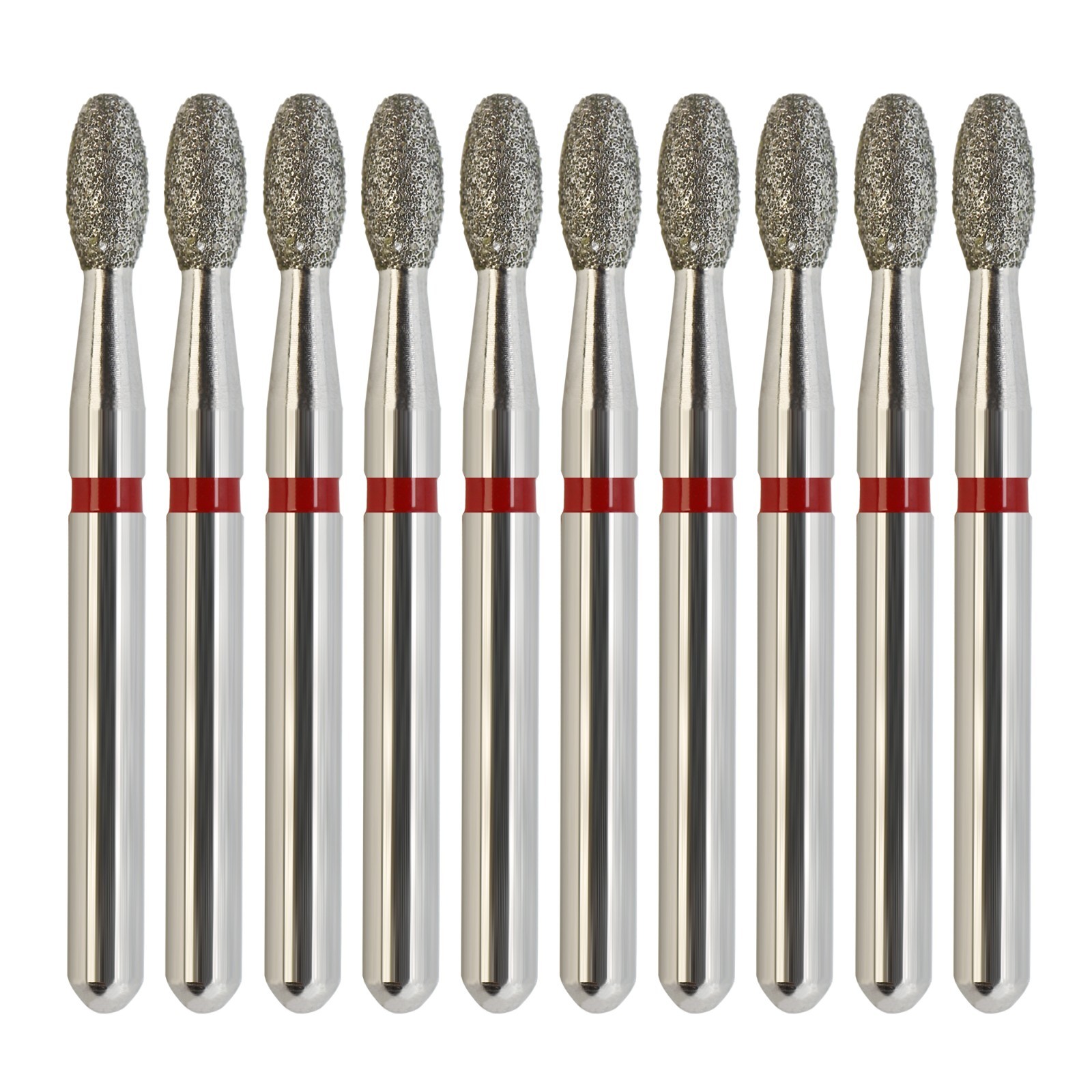 Multi-Use Red Football Diamonds Dental Friction Grip Burs FG 379/018F Fine Grit