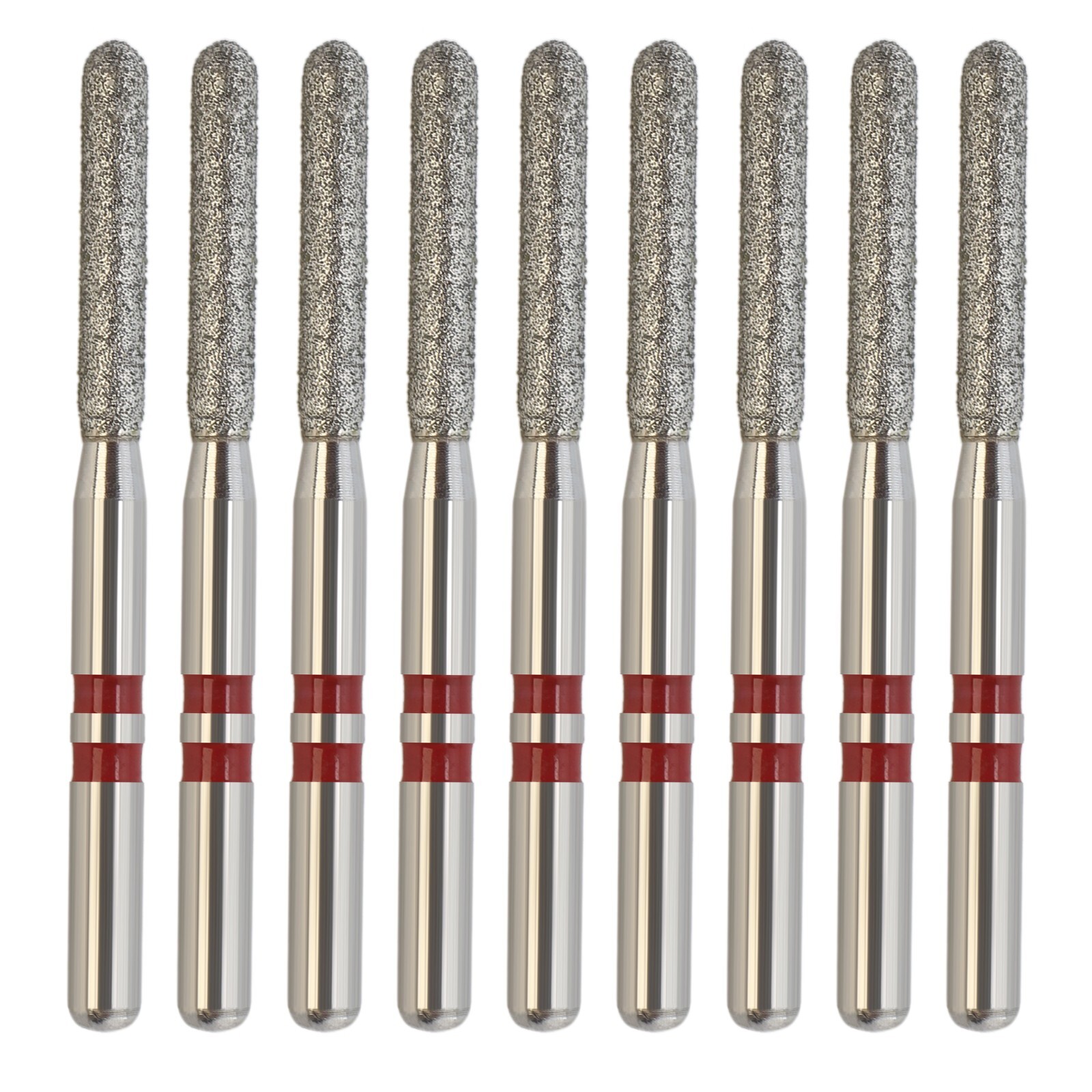 Dental Zirconia Adjustment Diamond Burs Z881/014F Round End Cylinder Fine Grit