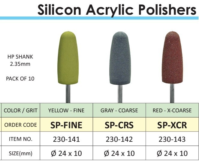 Meta BesQual Dental Silicon Acrylic Polishers HP Round End Fine Coarse XC Box/10