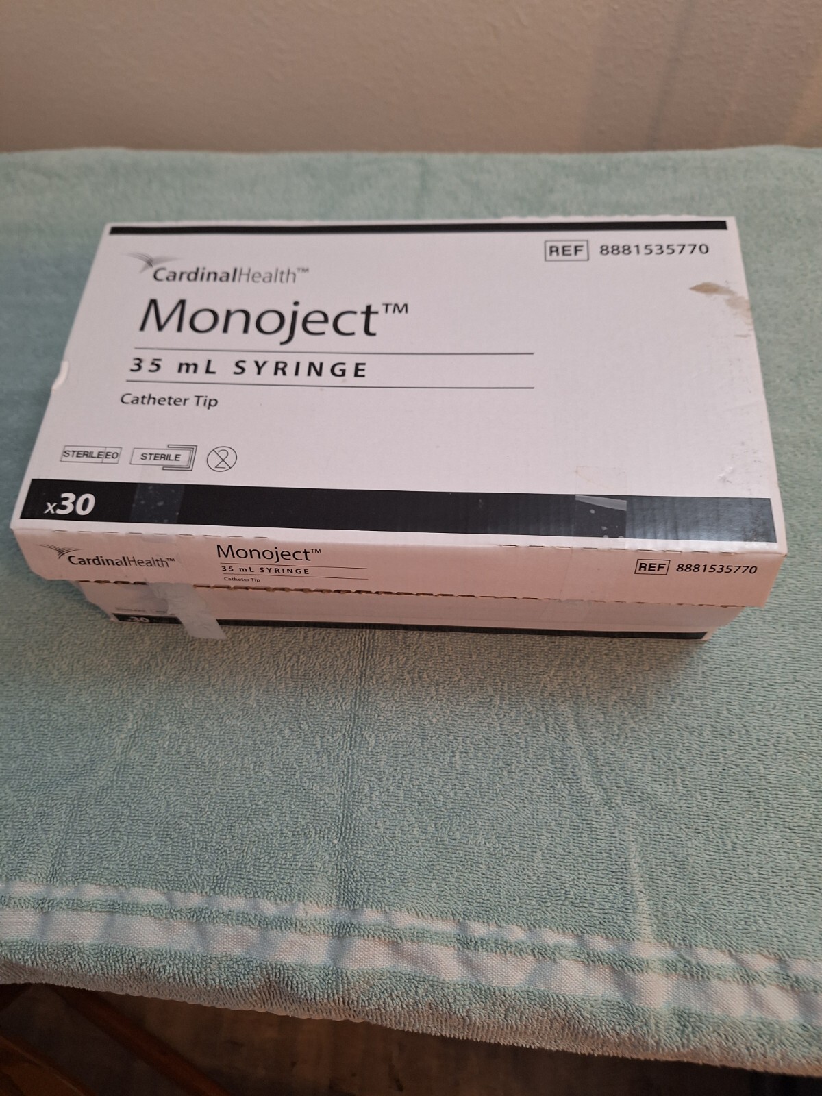 Monoject 35mL Syringe – Regular Tip Box of 30 #8881535796 New No Needle