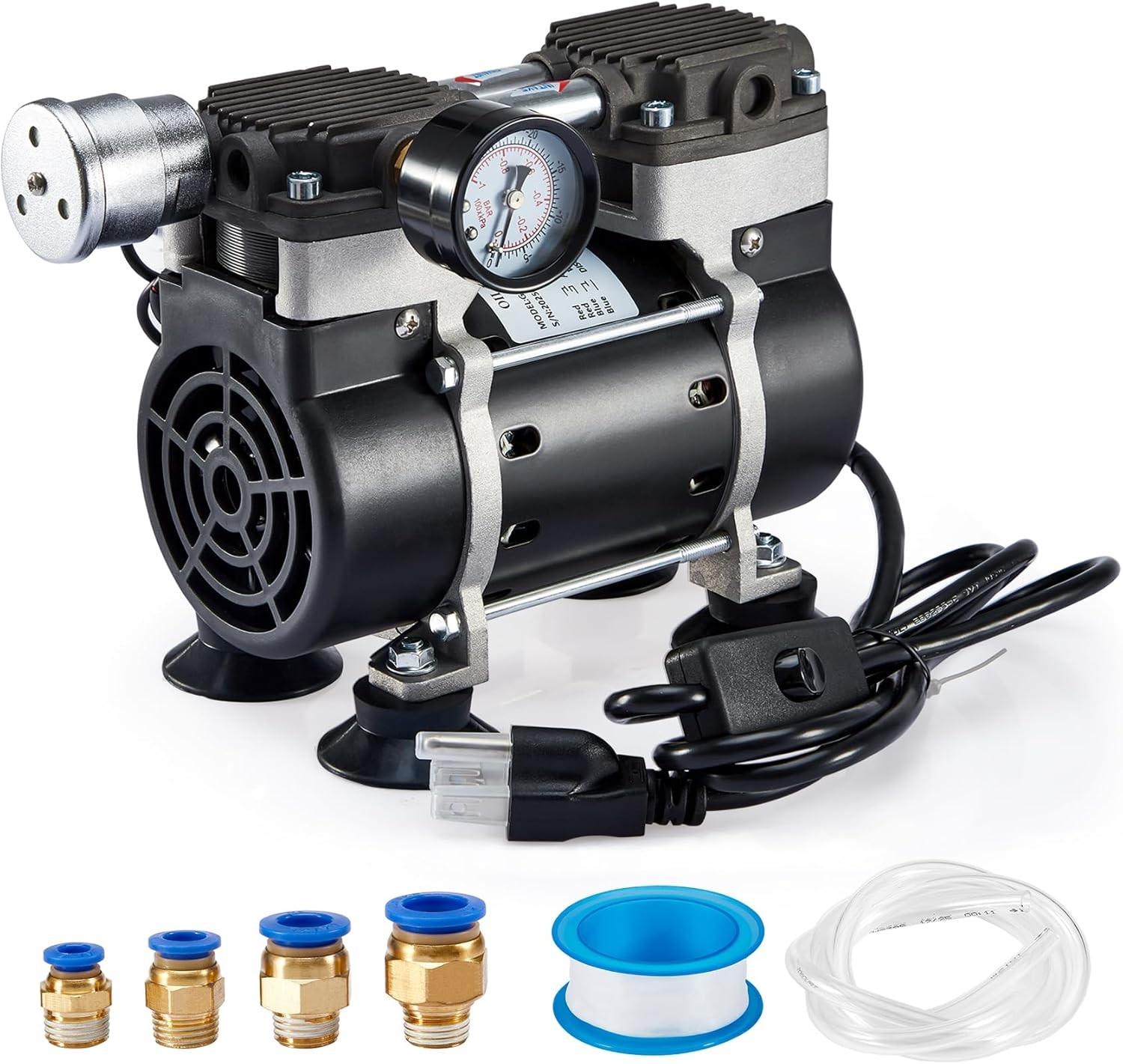 180W 50L/Min Lab Vacuum Pump 1000mL Lab Vacuum Filtration 250ml Filtering Funnel