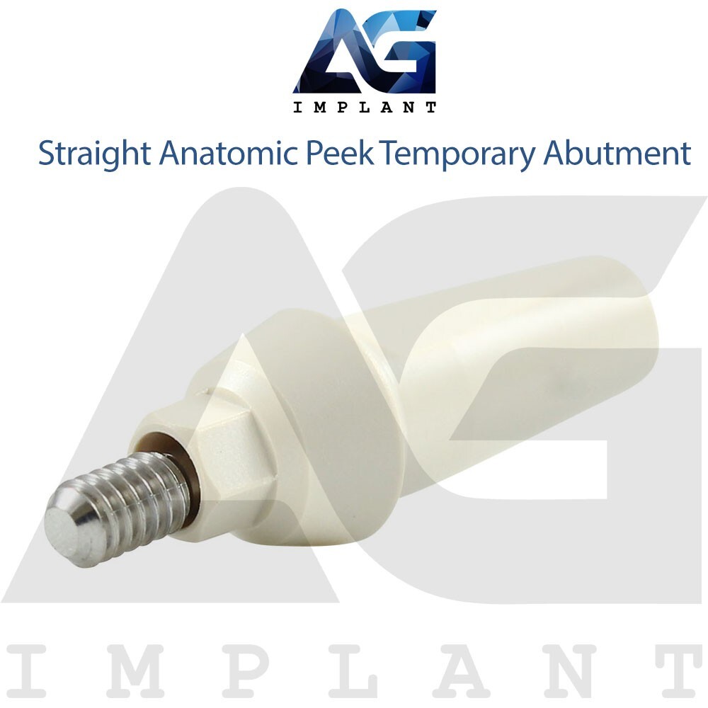 10 Straight Anatomic Peek Temporary Prosthetic System Int Hex 2.42mm