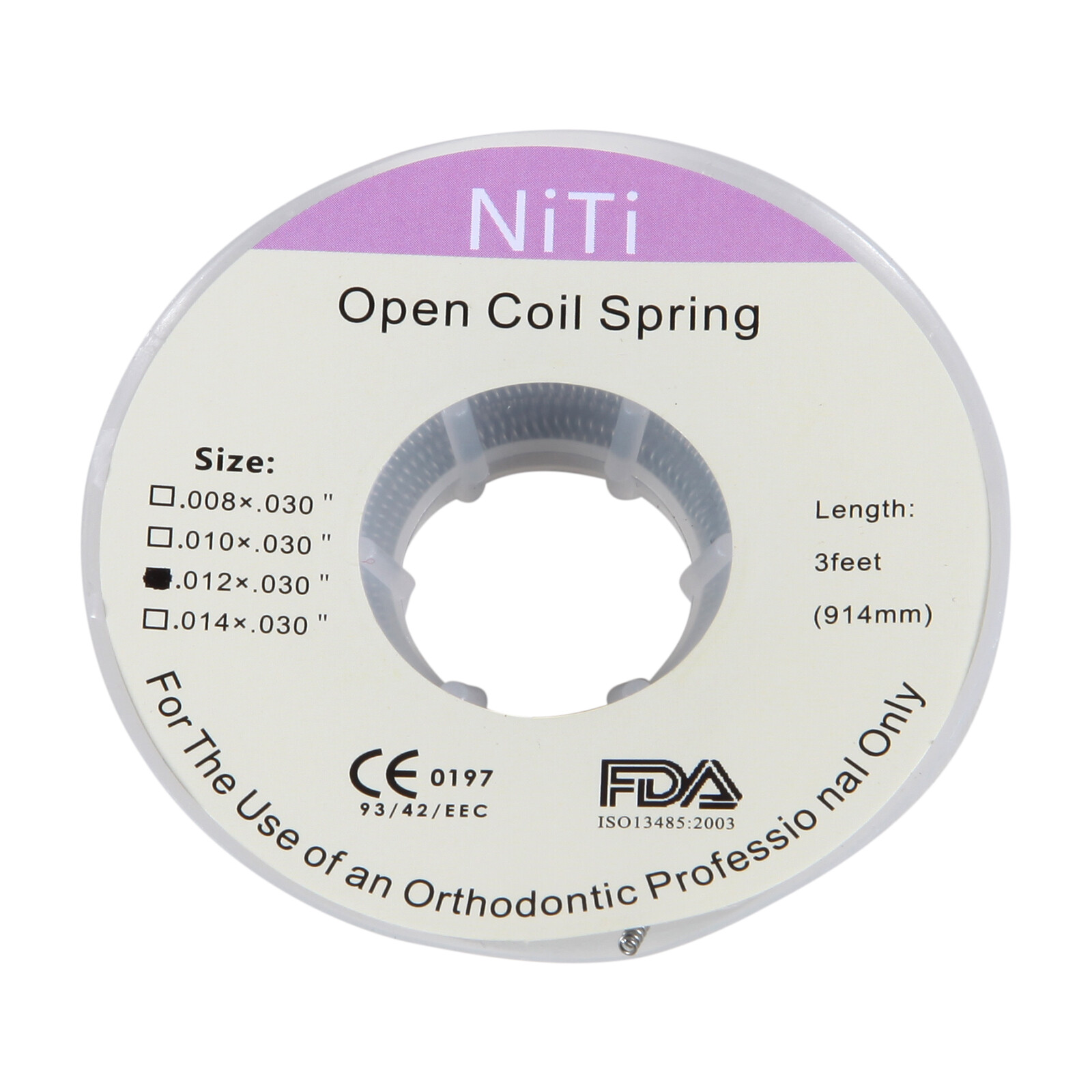 1 Roll Dental Orthodontic Niti Open Coil Spring Spool 012 *030 ” inch 914mm SA