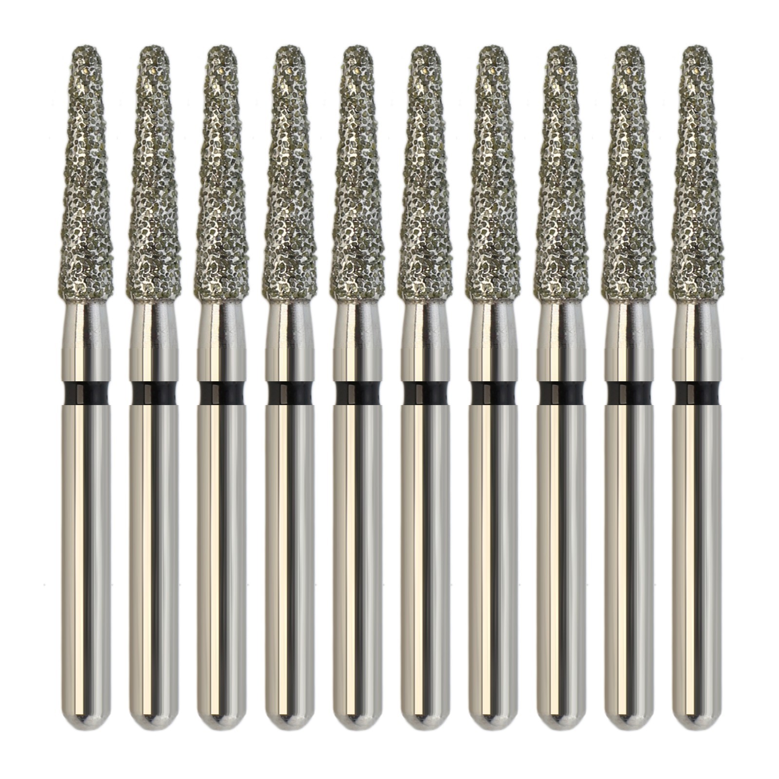 Multi-Use Dental Diamonds FG Round End Taper Burs Friction Grip 856/018SC Black
