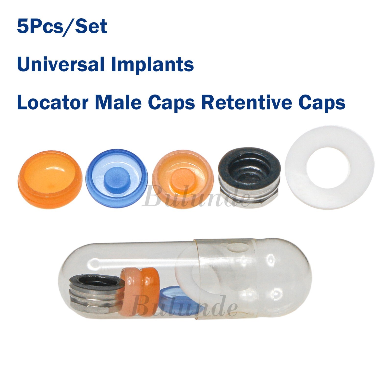 Dental Mini Ø3.2 Regular Attachment Abutments Male Caps for Hiossen 3/4/5mm