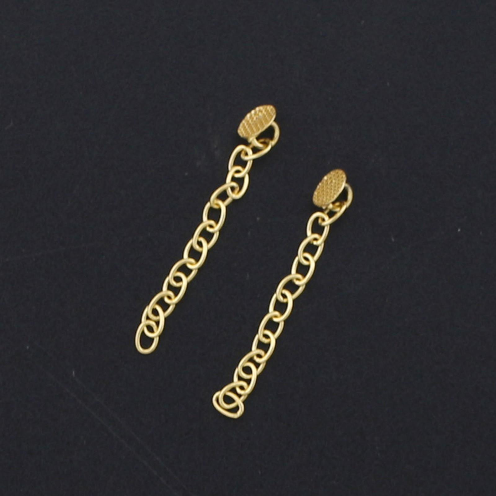 Dental Orthodontic Bondable Round Button Traction Chain Silver Gold 2pcs/pack
