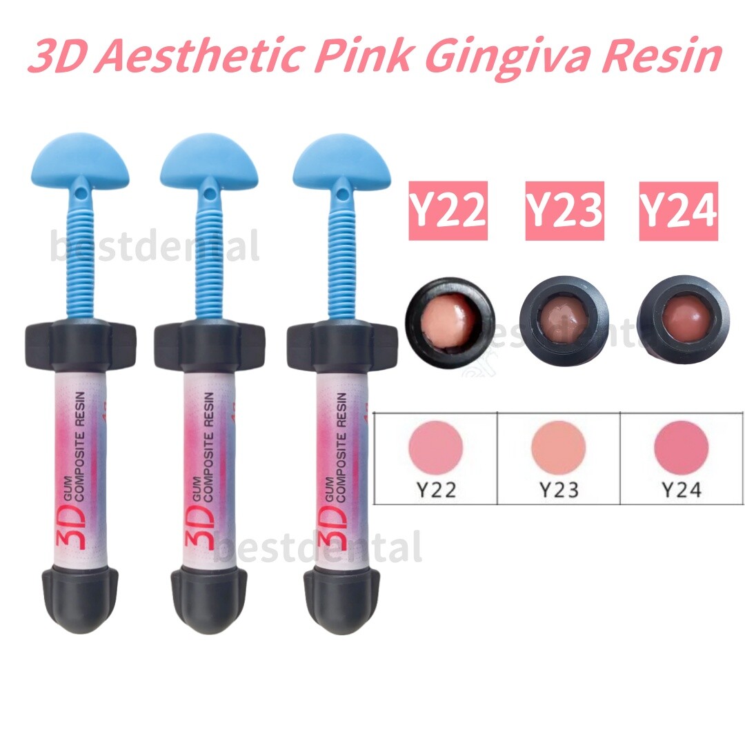Pink Color Dental Gingiva Resin Beautiful Gum Composite 3D Aesthetic Light Cure