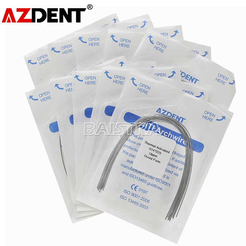 AZDENT Dental Orthodontic Heat Thermal Activated Niti Rectangular Arch Wires