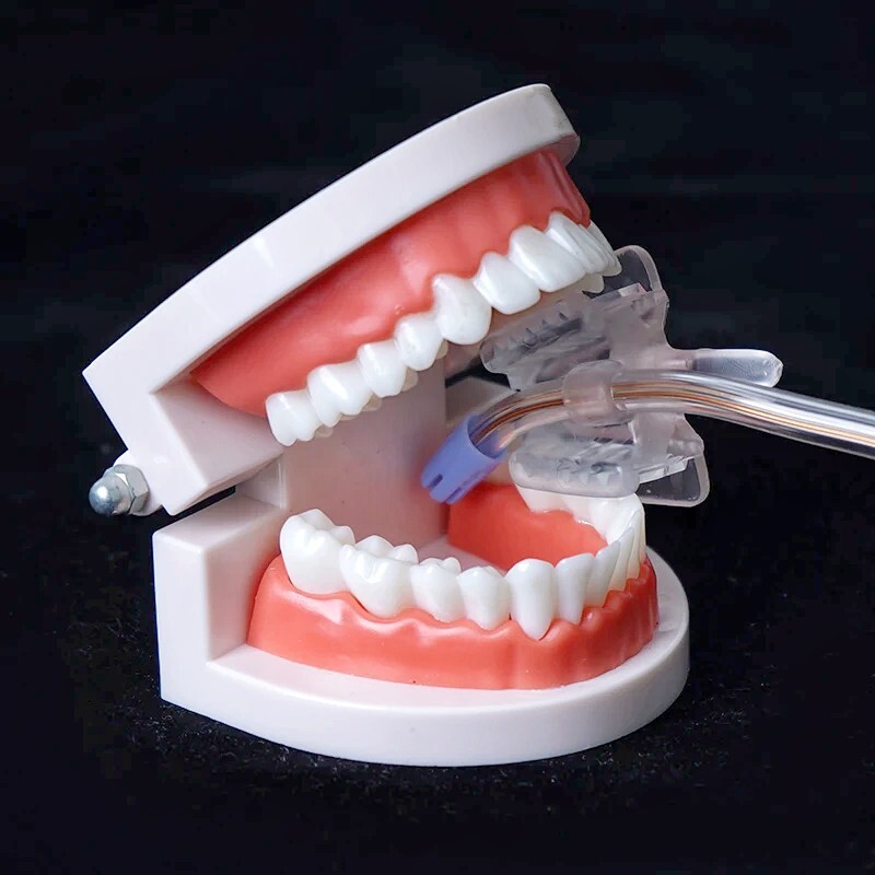 Dental Silicone Bite Block With Saliva Ejector Hole Mouth Opener Cheek Retractor