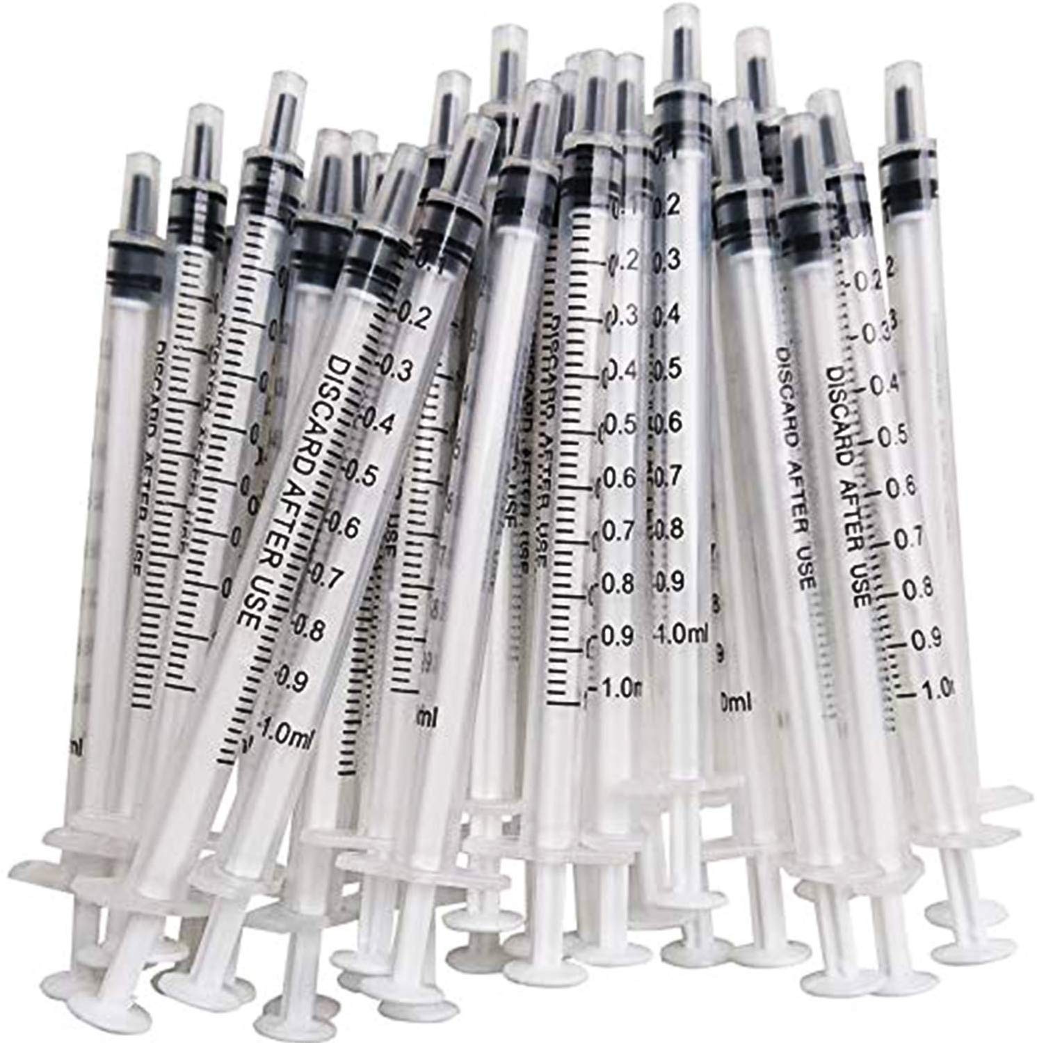 100PCS 1ml 1cc Syringe No Needle Plastic Syringe for Pets Oral, Refilling
