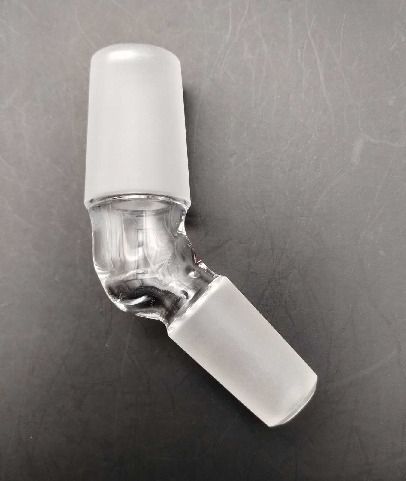 18mm-14mm 45 Degree Angle Glass Ground Joint Attachment Adapter GonG Elbow