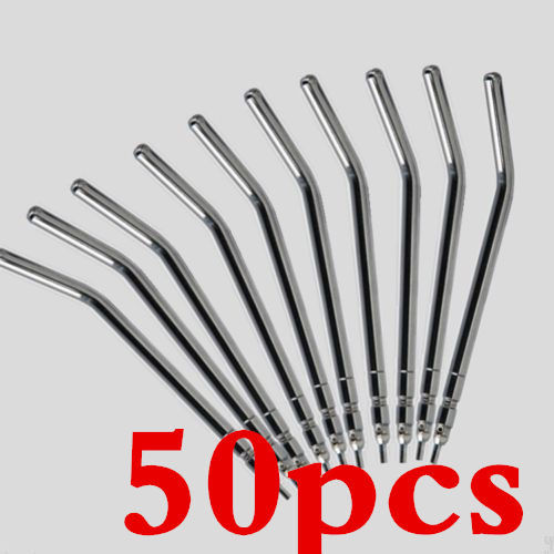 50Pcs Metal Spray Nozzles Tips f/ 3-Way Dental Air Water Triple Spray Syringe