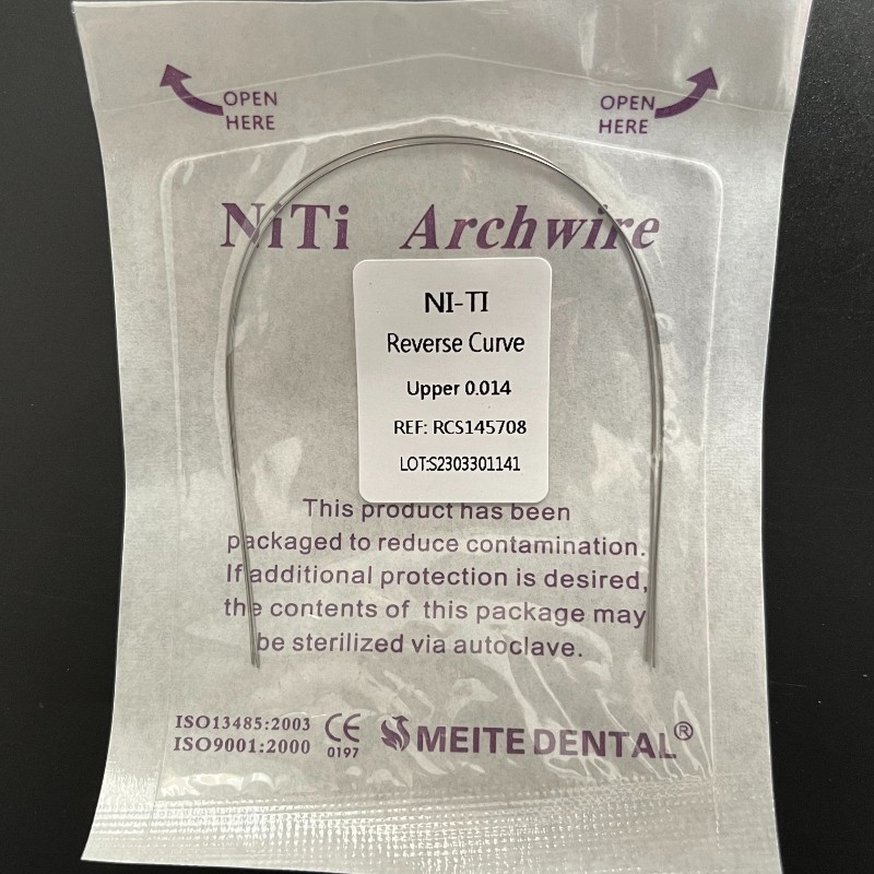 Dental Orthodontic Arch Wires Reverse Curve Super Elastic NITI Round/Rectangular