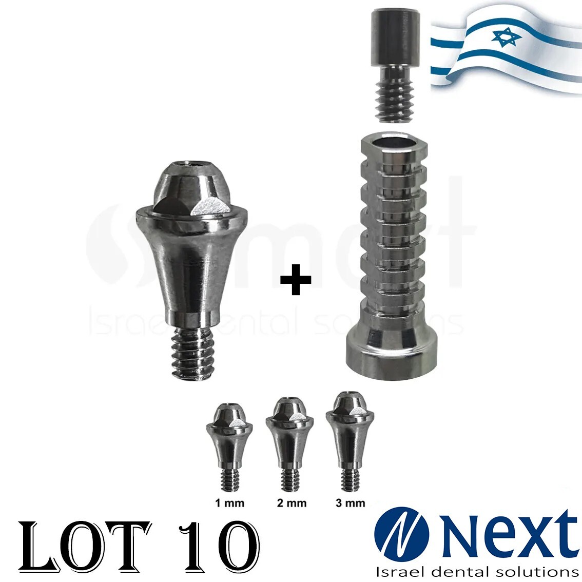 Lot x 10 Straight Multi Unit Hiossen Fit Titanium Sleeve 1-3 mm