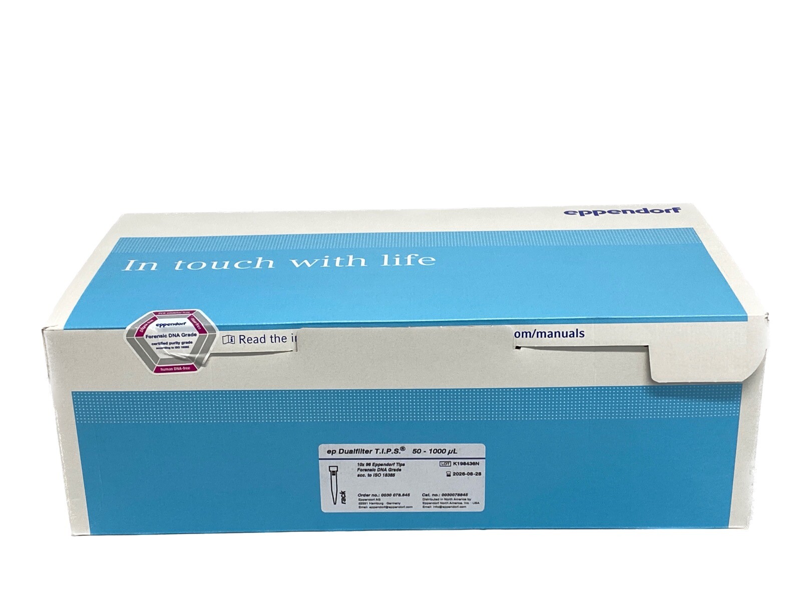 (960) EPPENDORF 1000uL epT.I.P.S. Dualfilter Forensic DNA Grade Pipet Tips 10×96