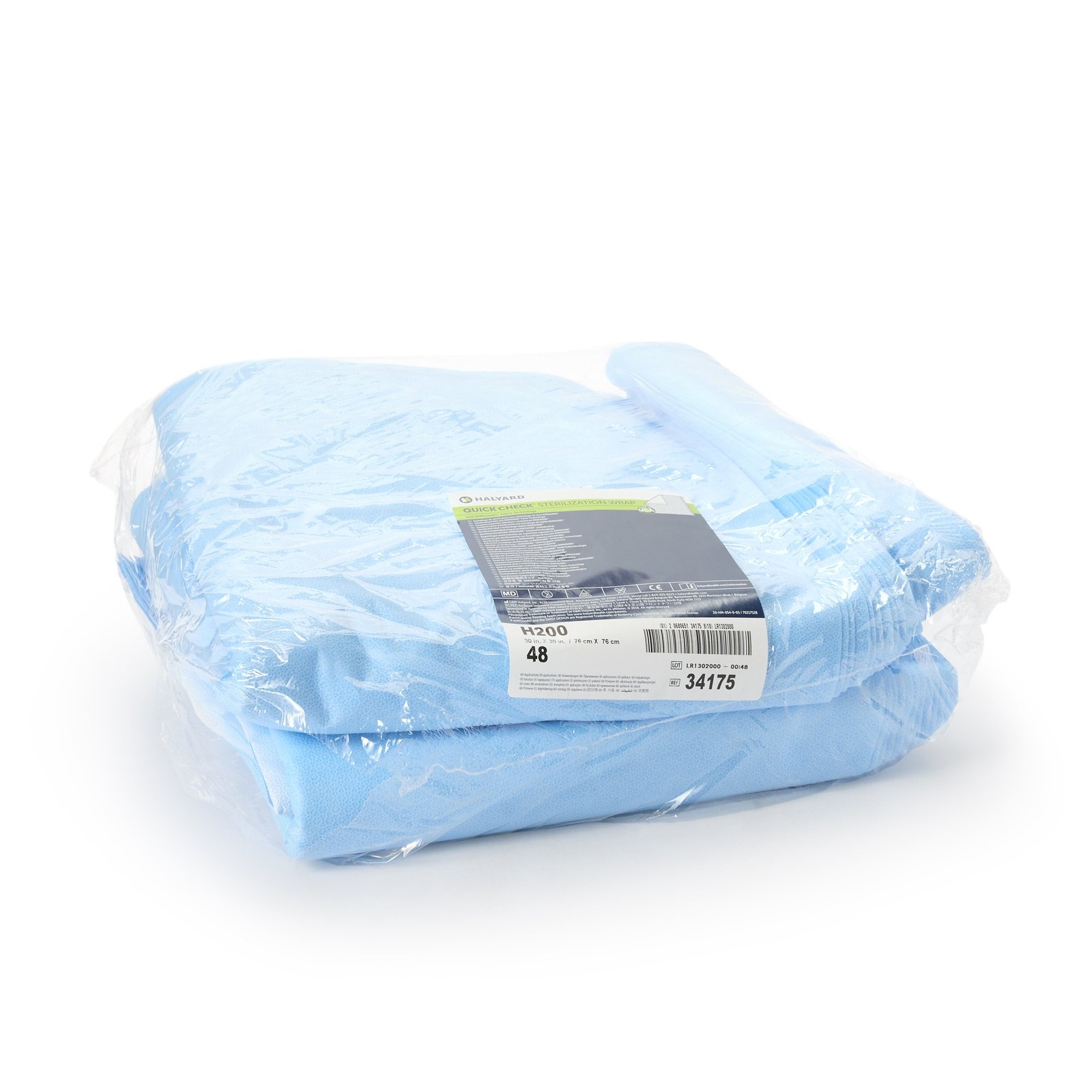 QUICK CHECK* H200 Sterilization Wrap Dual Layer White Blue 30X30″ 144 Ct