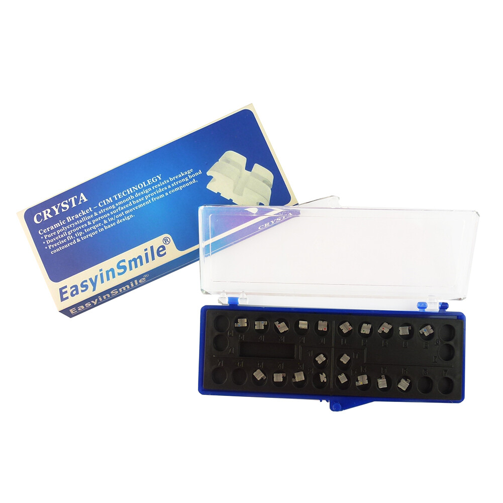 1/10Pk Orthodontic Ceramic Brackets Roth/MBT 022 3/345 Hooks Dental Clear Braces