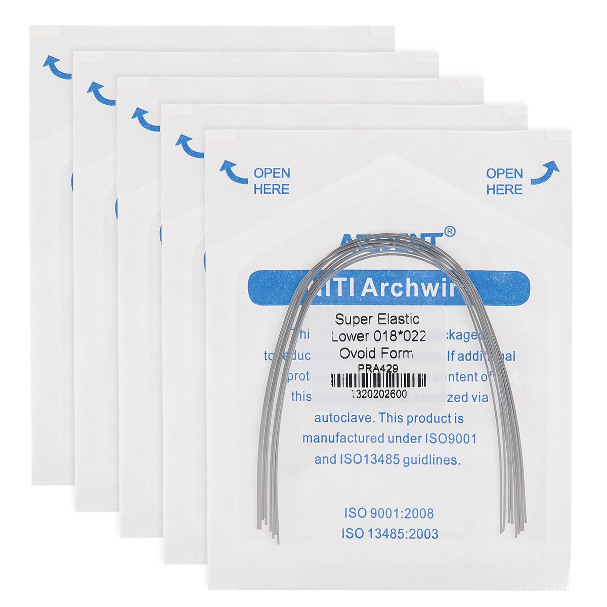 Dental Orthodontic Super Elastic Niti Arch Wires Rectangular Ovoid Form All Size