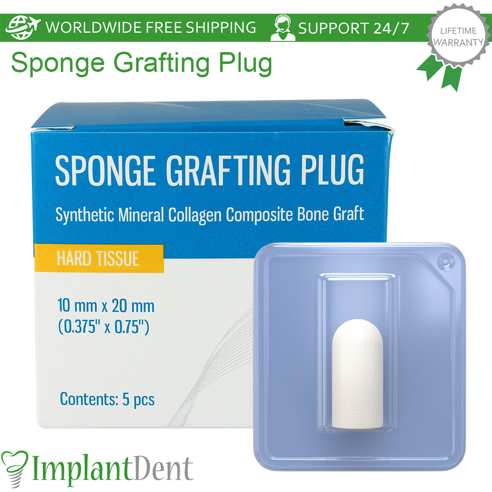 5 Pcs Dental Sponge Grafting Synthetic Collagen Sterile Socket Plug Bo ne Graft