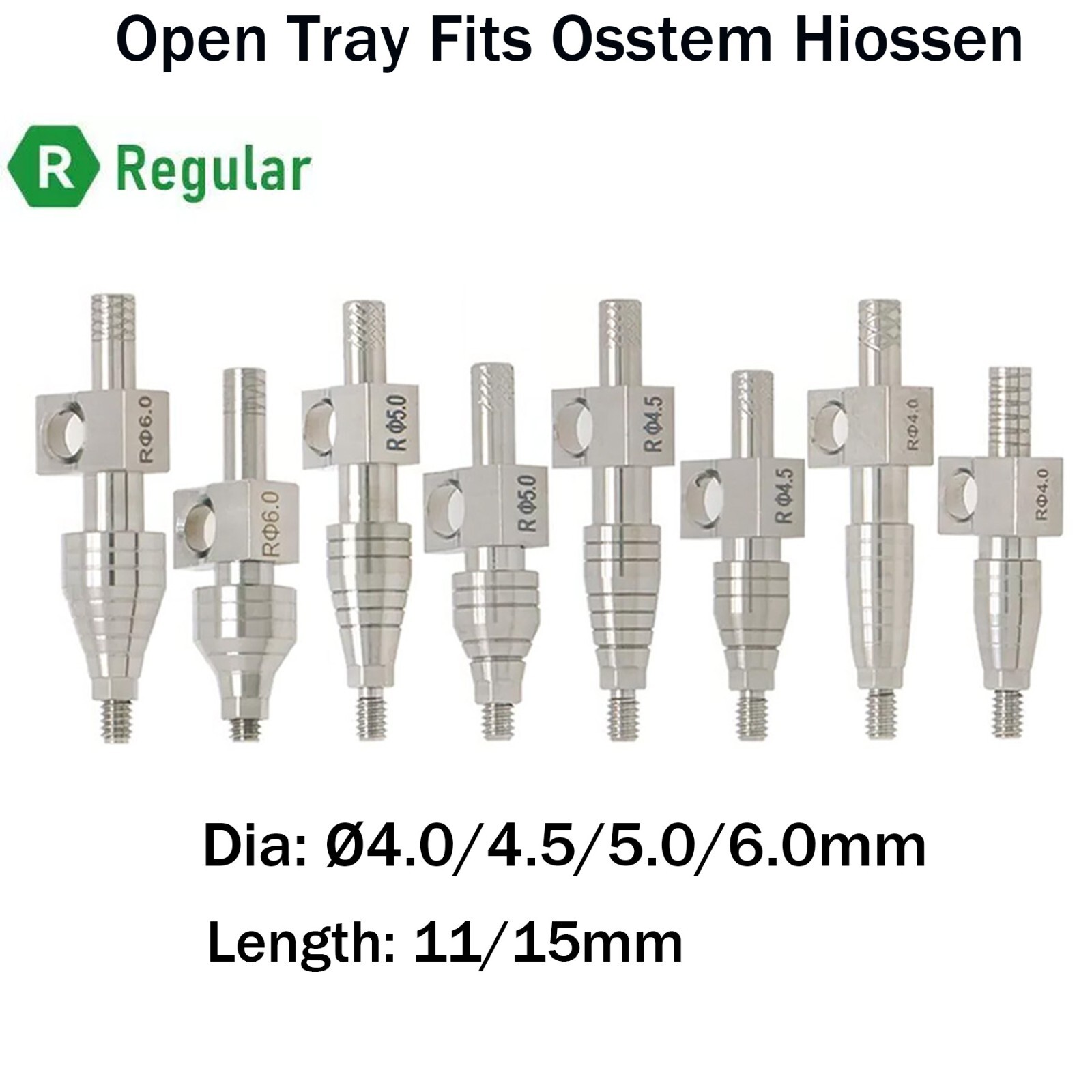 Dental Transfer Impression Coping Alloy Open Tray Fits Osstem Hiossen M/R