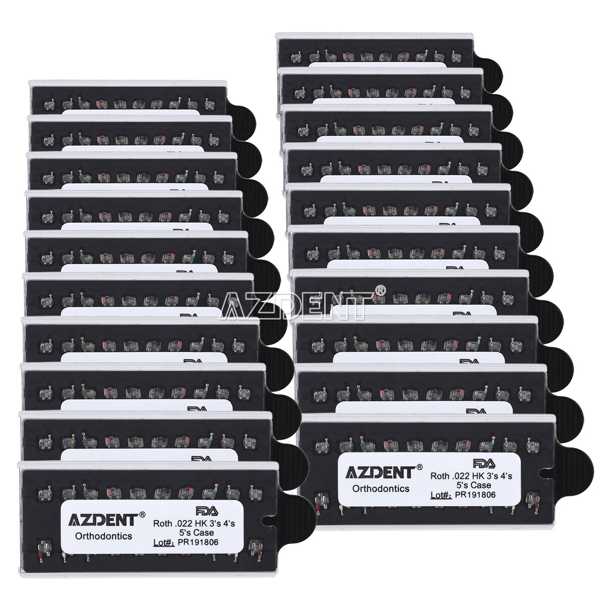 AZDENT Dental Orthodontics MIM Metal Brackets Braces Mini Roth MBT 022 AZDENT