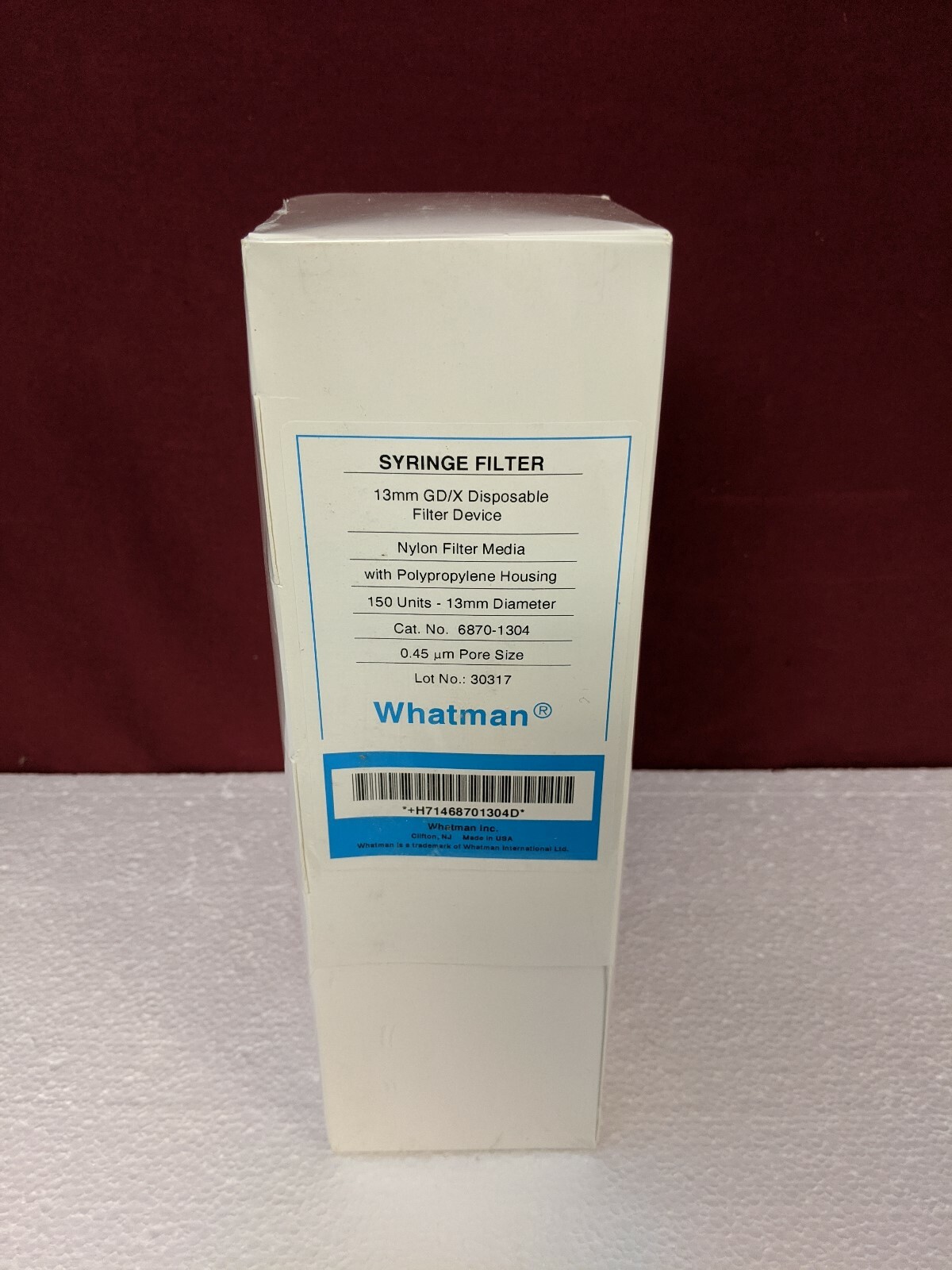 Whatman 6870-1304 GD/X 13 mm Syringe Filter 0.45 µm Nylon Membrane / Pack of 150
