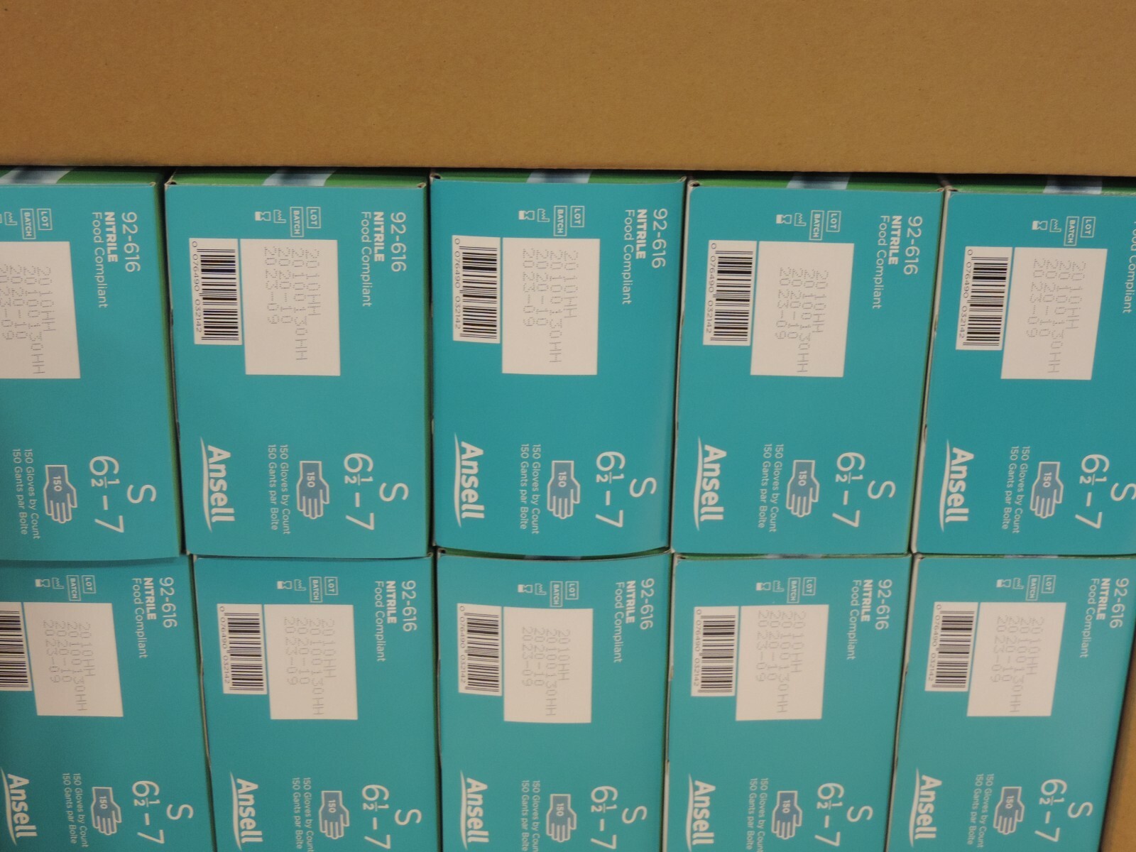 ANSELL NITRILE POWDER-FREE GLOVES, SMALL, 92-616, 3.1 Mil, 1,500/CASE