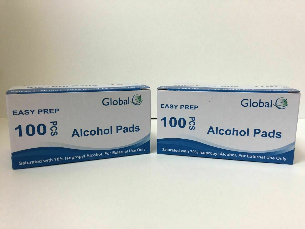 2 Box of 100 Sterile Alcohol Prep Pads,Medium, Qty 200. Latex Free Global