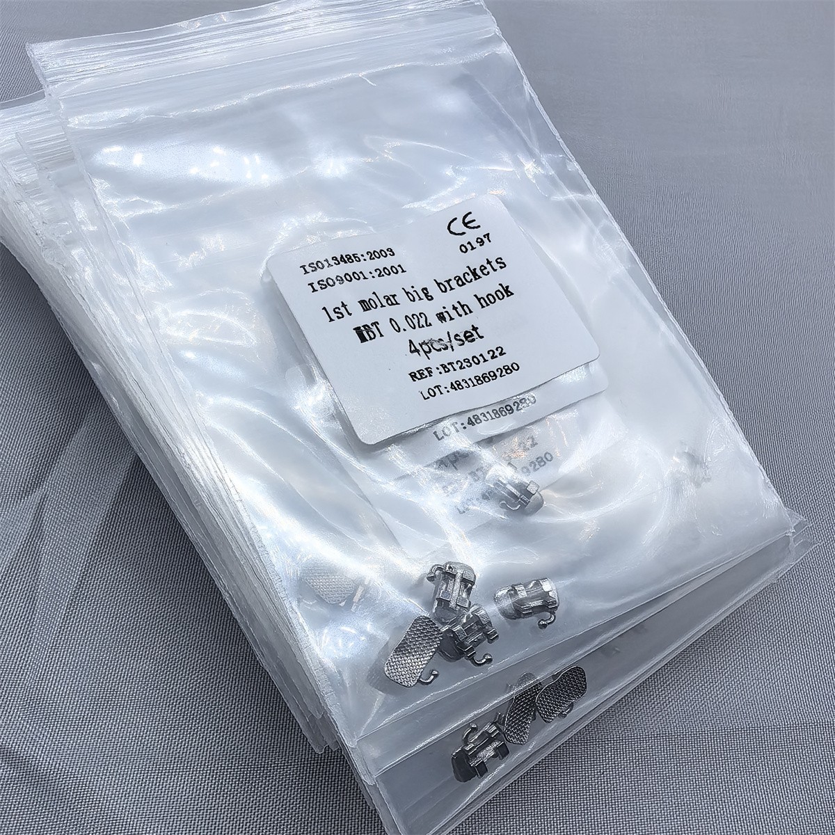Dental 1st Brackets Molar Wide Big MBT 022 Bracket Orthodontic Hooks Buccal Tube