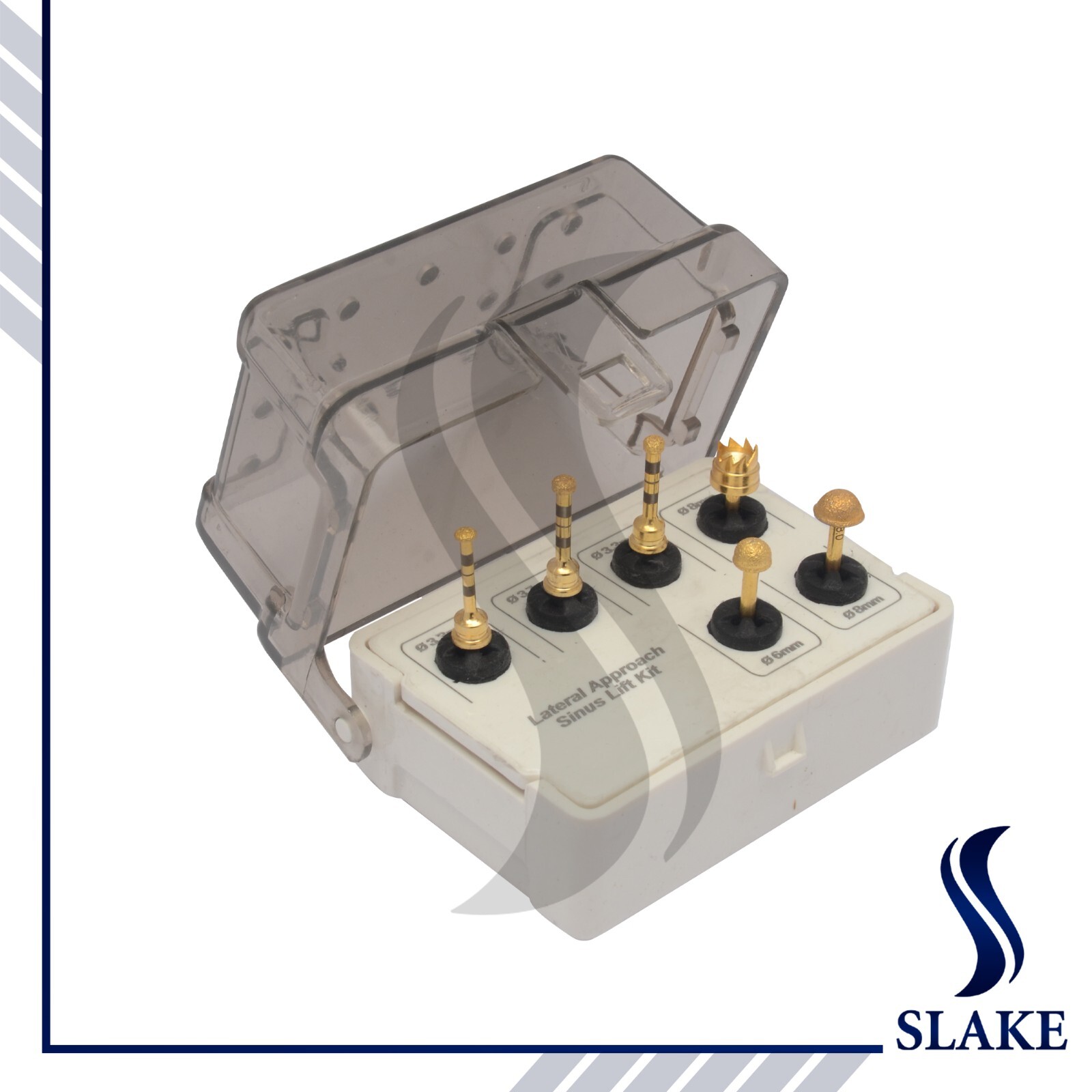 Lateral Approach Bur Sinus Lift Kit Dental Diamond Golden Plastic Box CE