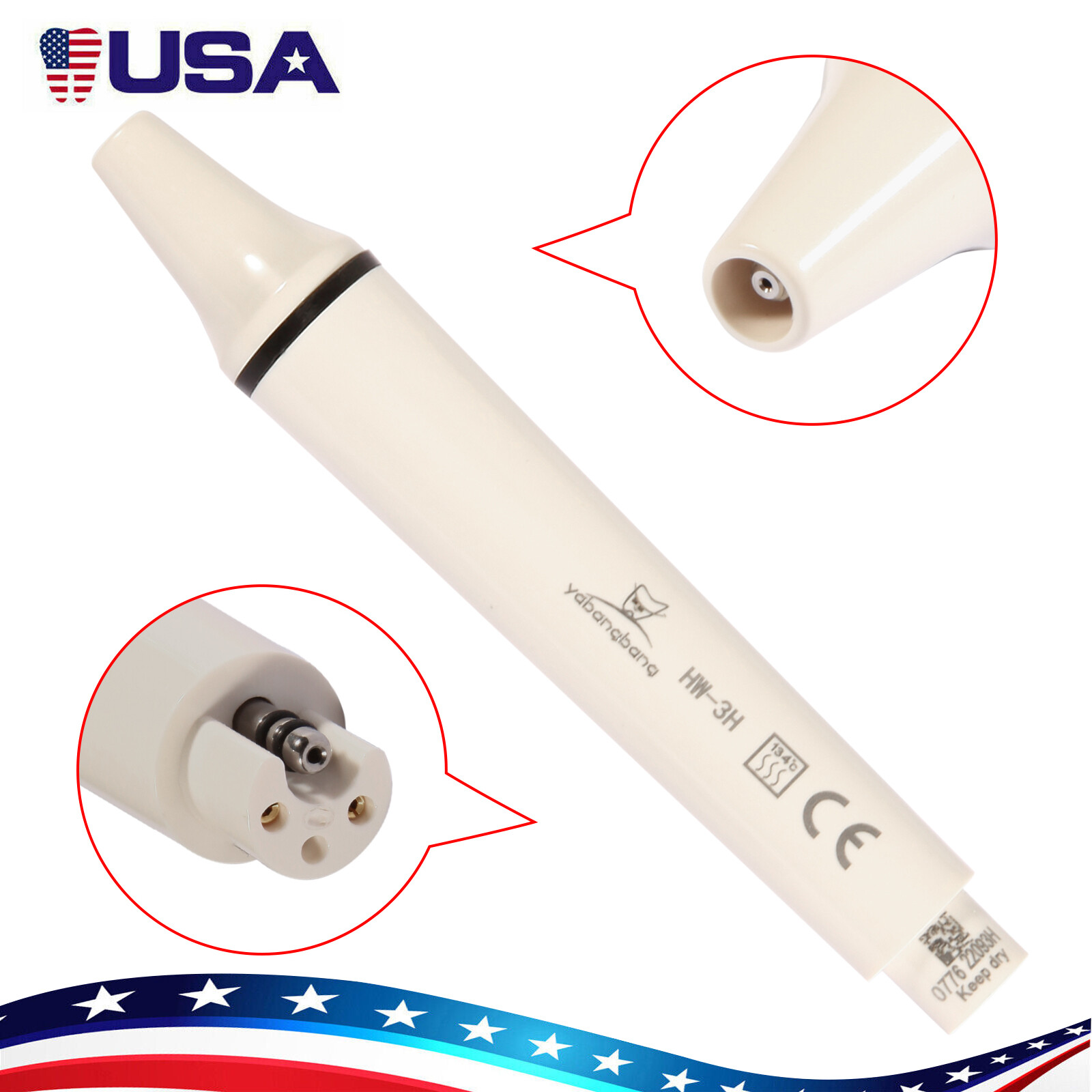 HW-3H/HW-5L Dental Detachable Ultrasonic Piezo Scaler Handpiece Fit EMS/Woodpeck