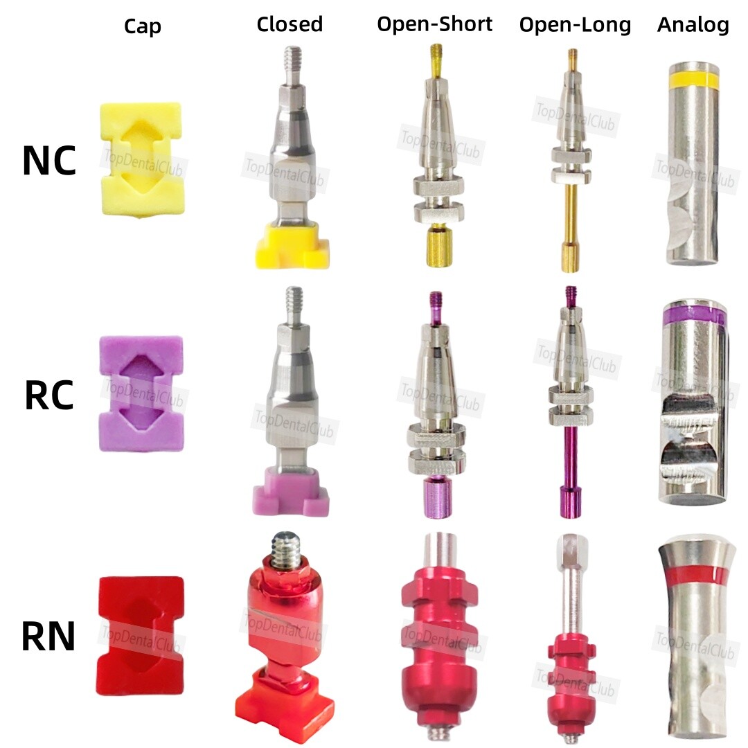 RN RC NC Dental Bone Level Closed Tray Open Trays Transfer Analog Straumann ITI