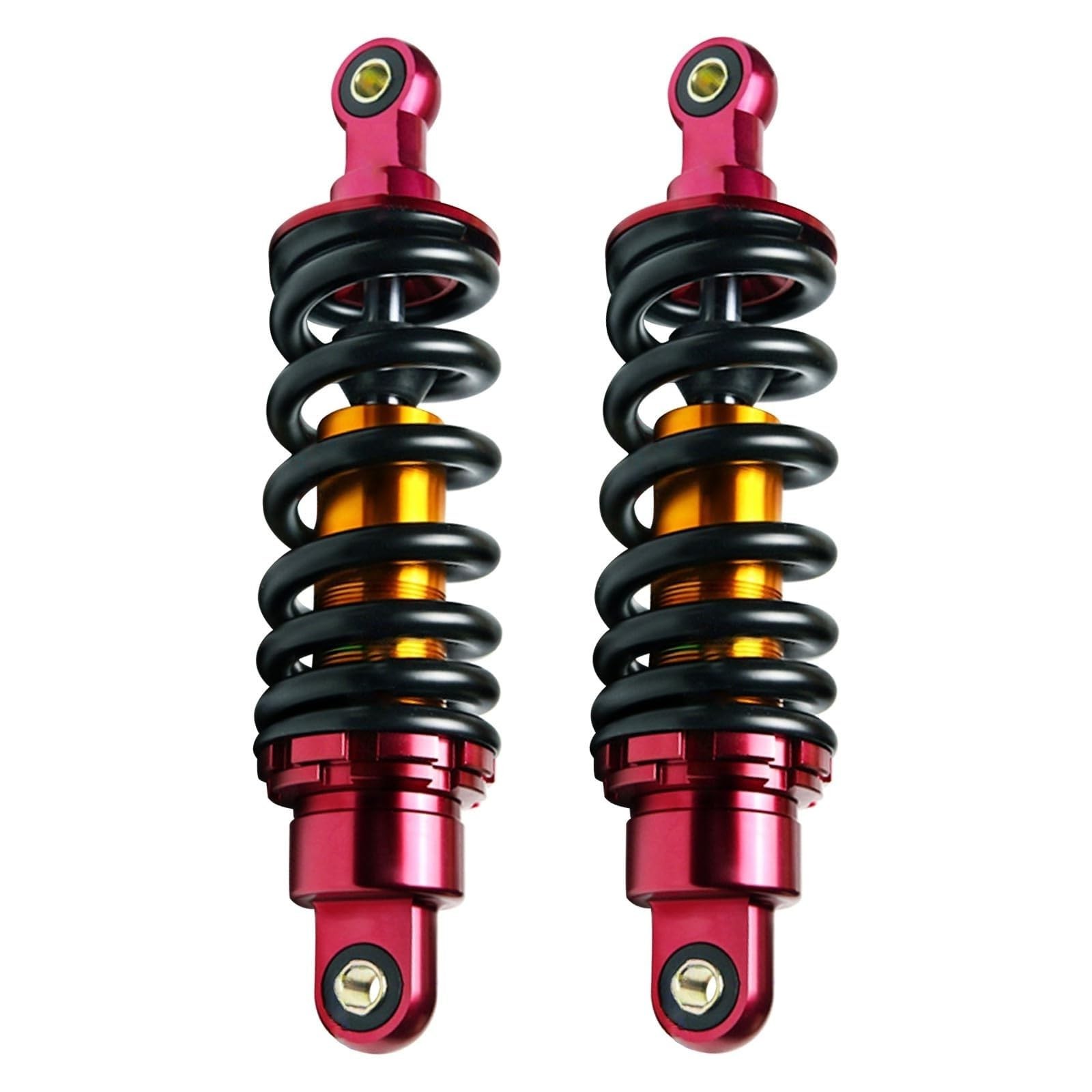 260mm 10″ Red Rear Shock Absorber 980lbs Scooter Kart Pit Bike ATV UTV 2 Pack
