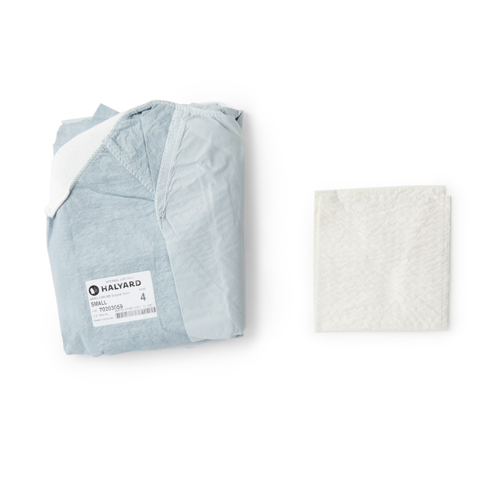 *1-Piece* Halyard Aero Chrome Performance AAMI Level 4 Surgical Gown Small 44672