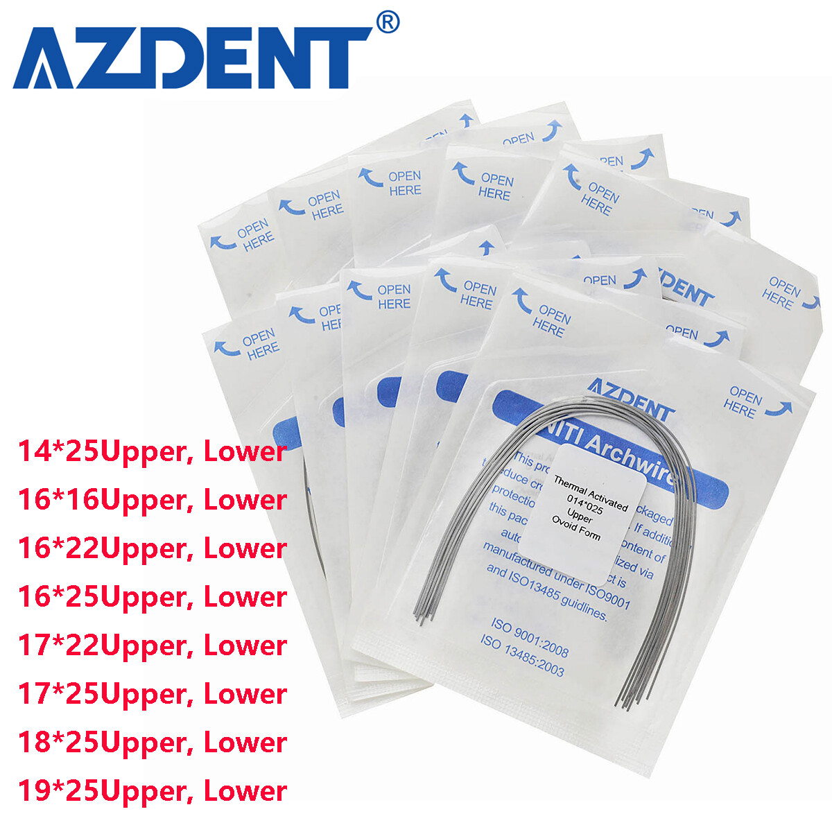 10 X Dental Orthodontic Thermal Activated Niti Arch Wire Rectangular Ovoid Form