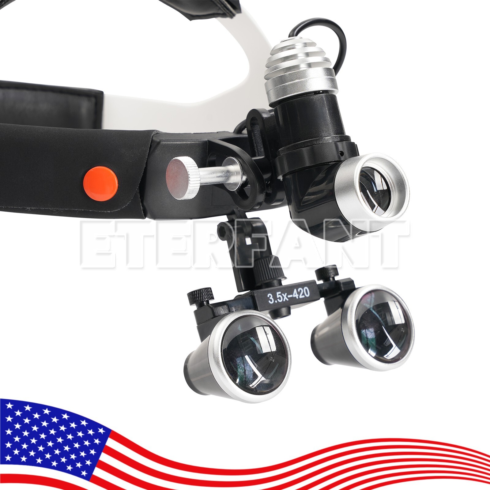 Surgical Led Headlight with 3.5X Binocular Loupes for Medical Ent and Dental