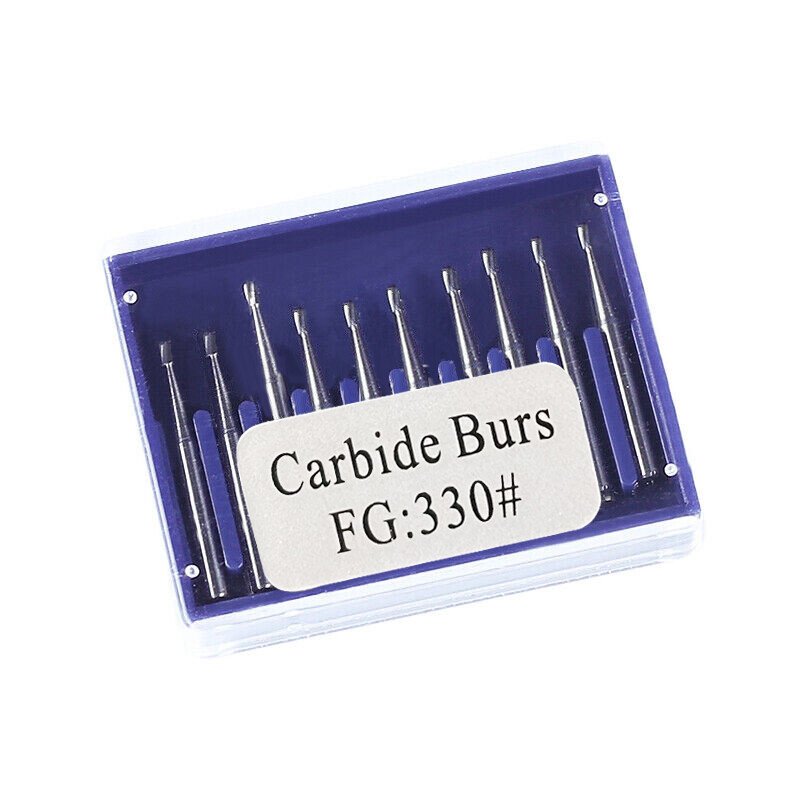 10pcs/kit Dental Tungsten Carbide Burs Tungsten Steel For High Speed Handpiece