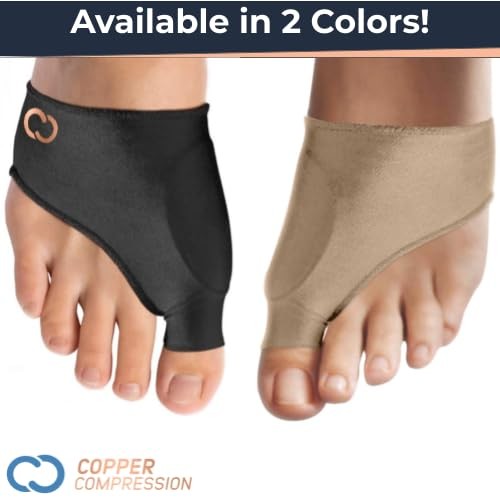Copper Compression Bunion Corrector Relief Large/X-Large (1 Pair), Black