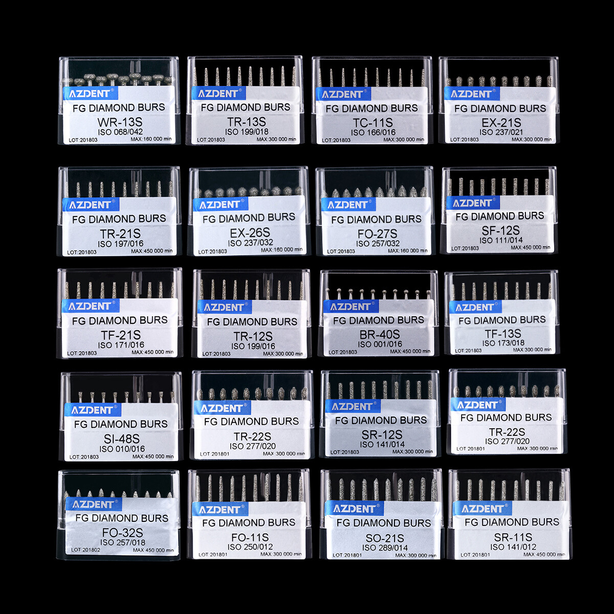 10pcs Dental Super Coarse Diamond FG Burs Drills for High Speed Handpiece AZDENT