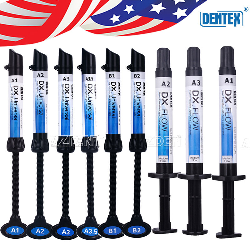 Dental Universal Curing Light Composite Resin A1A2A3A3.5B1B2/Flowable /Syringe