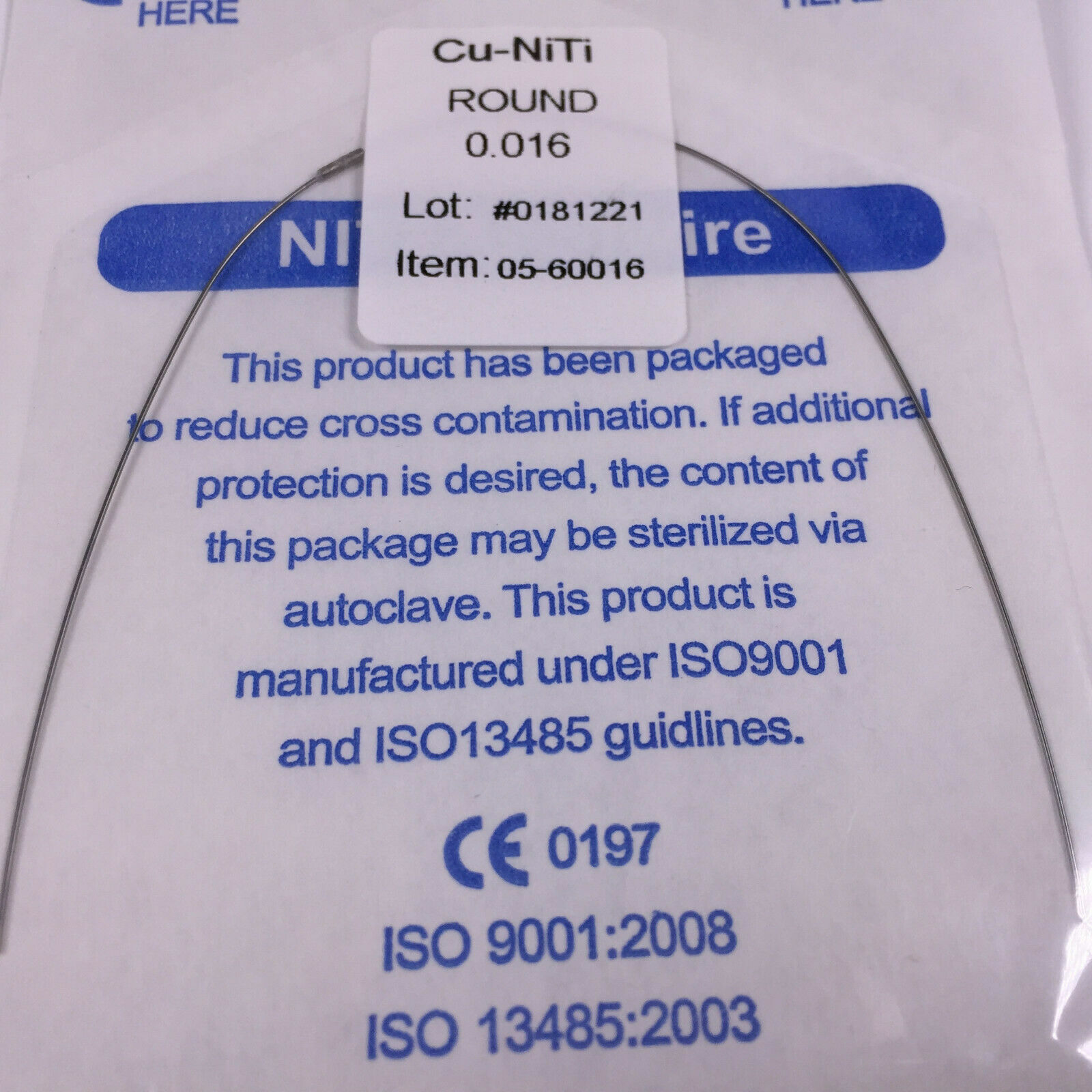 Dental Copper Cu-Niti Round Rectangular Arch Wires & Stops DAMON 013-018 1425