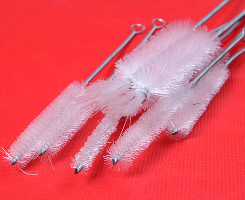 Nylon Test Tube Brush Circular Industrial Pipeline Brush Bottle Straw Brush
