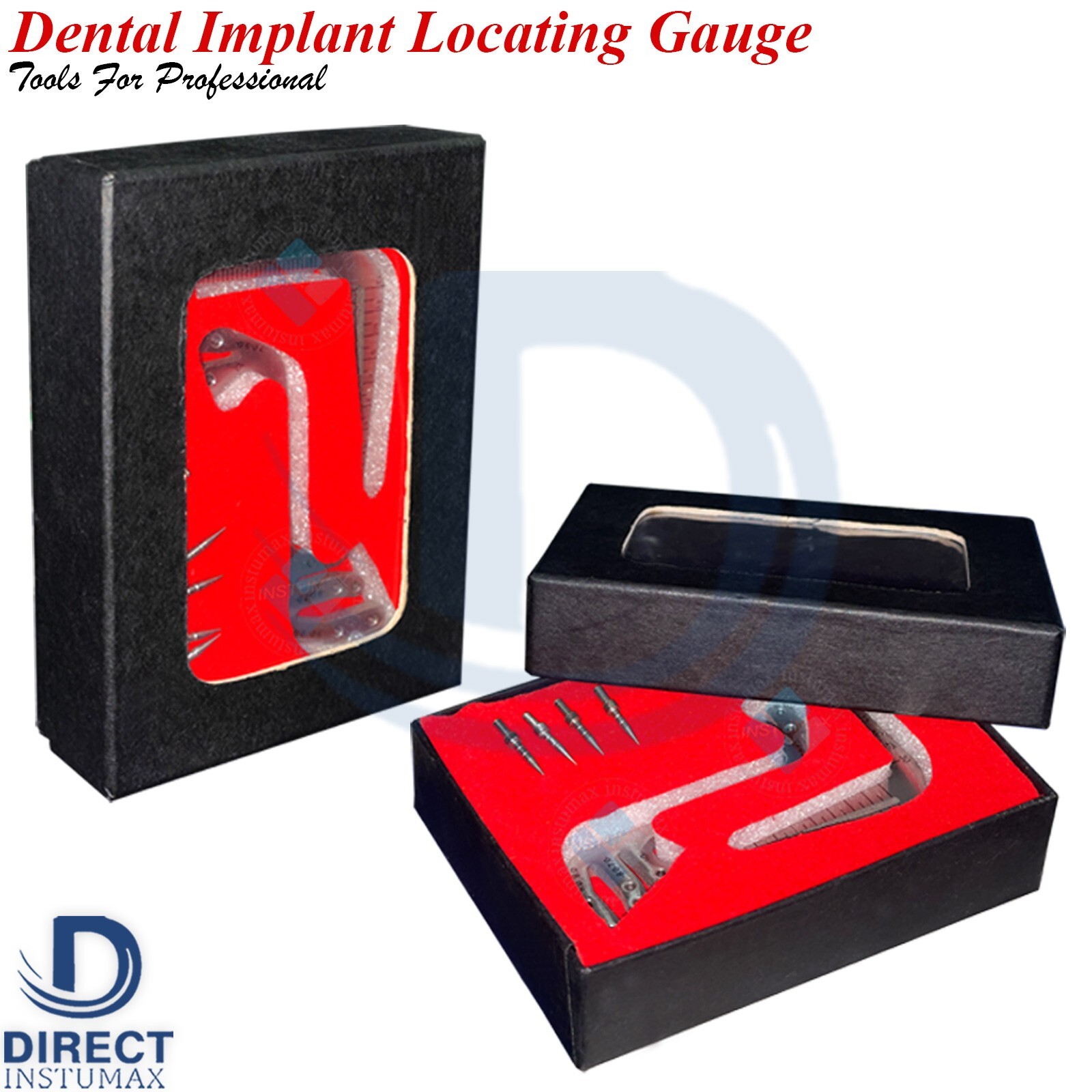 Set of 6 Dental Gauge Implant Surgical Drilling Guide Locator Parallel Depth Pin