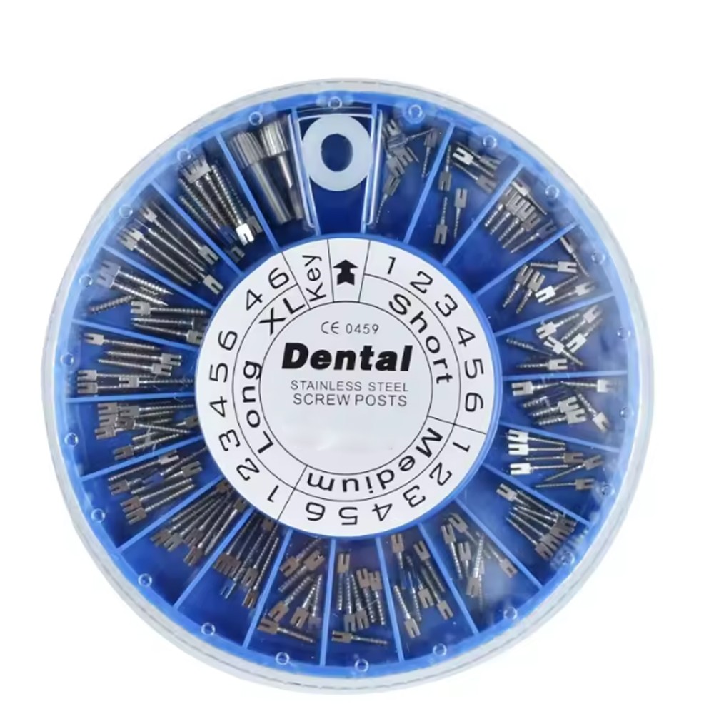 120/240pcs Dental Screw Post Completed Kit Silver/Gold Plated Endo Conical Pins
