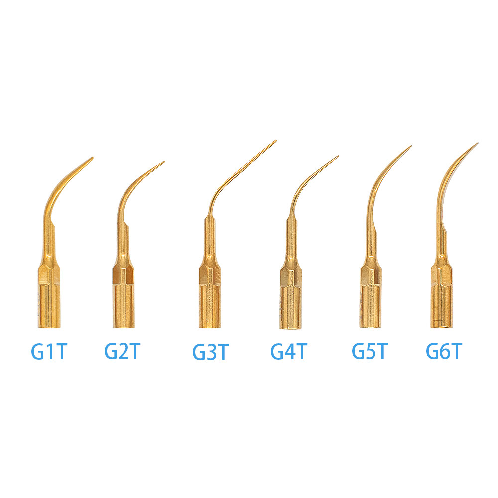 6pcs Fit EMS WOODPECKER Dental Ultrasonic Scaler Tips G1T+G2T+G3T+G4T+G5T+G6T